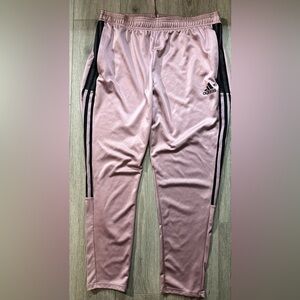 Adidas Light Pink Joggers with Black Accents